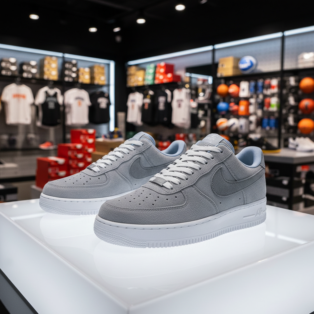 Air Force 1 Low Line Gri/Catifea