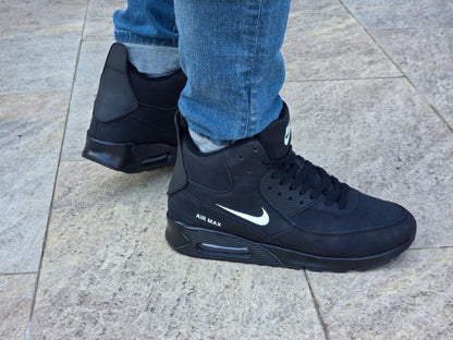 Ghete bărbați căptușite Air Style Black Cod 870