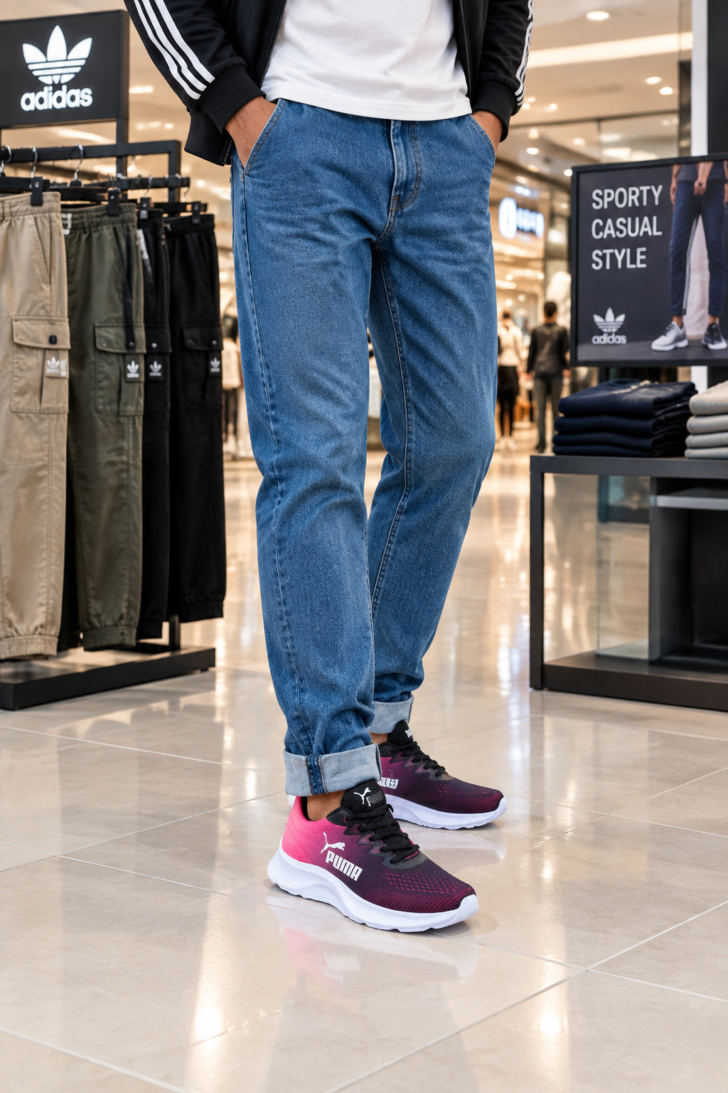Pantofi Sport Alma Bleu-Roz Cod 332