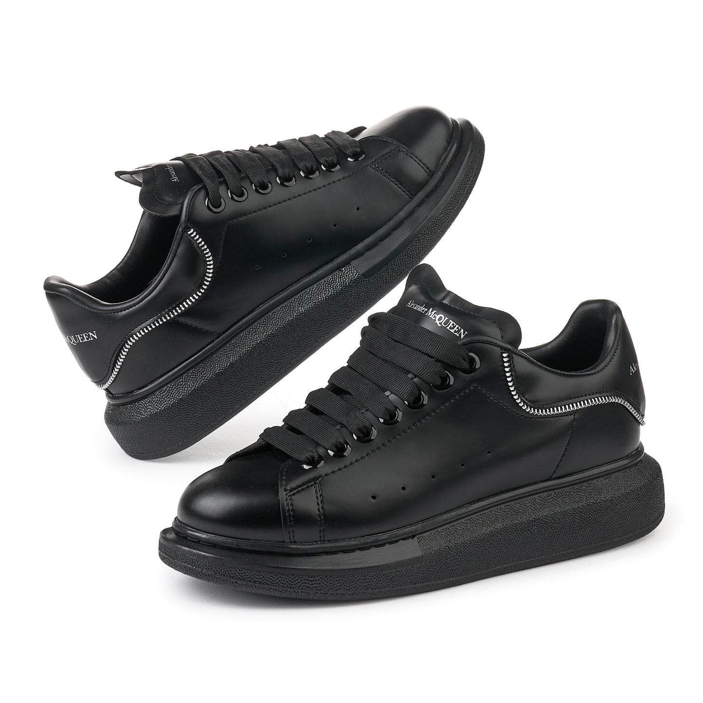 Oversized Zipper Negru